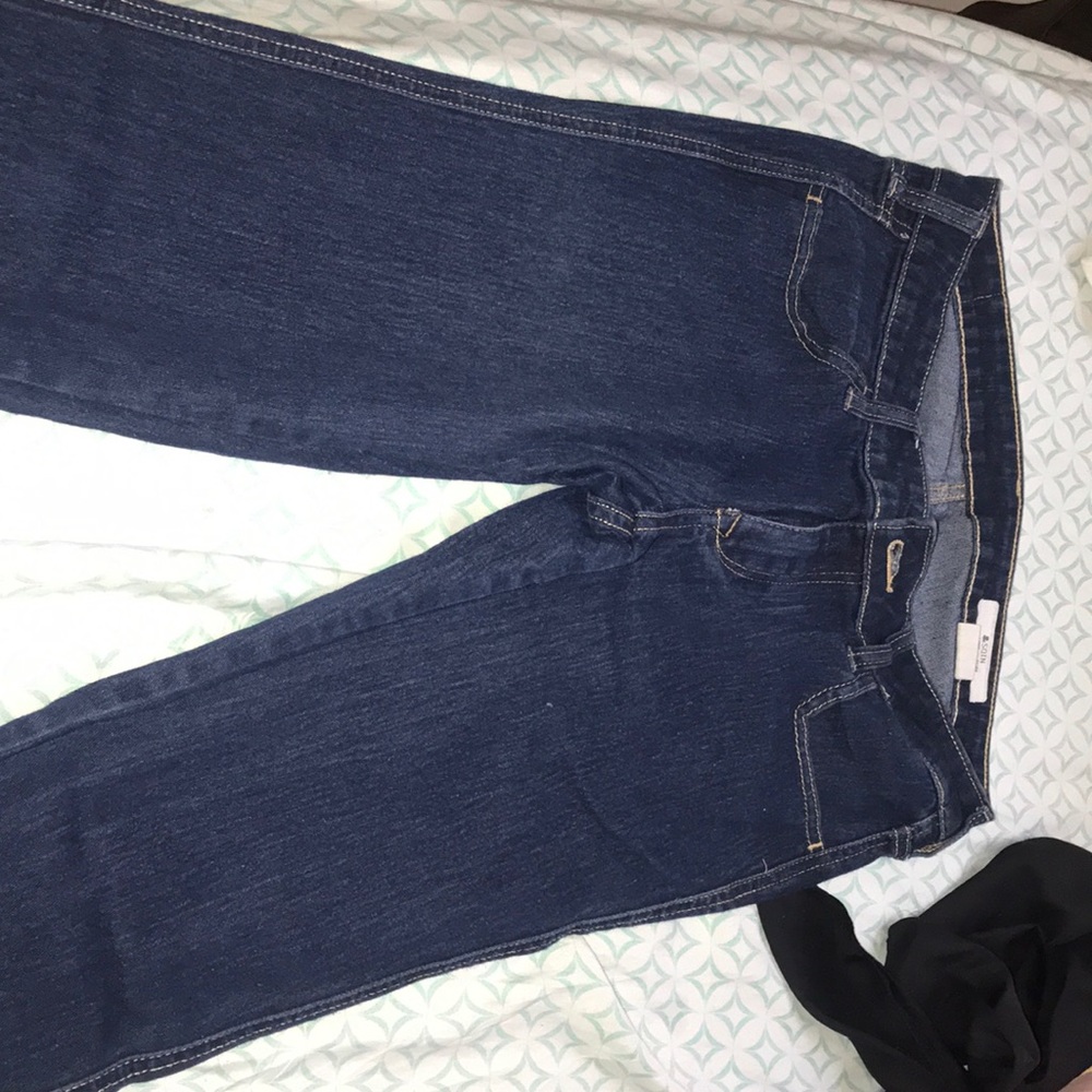 Plain dark blue jean pants